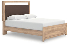 Hoover Furniture Outlet - Ashley Furniture - Kinlanni Queen Upholstered Platform Bed - Queen Upholstered Platform Bed - PCB1360B10