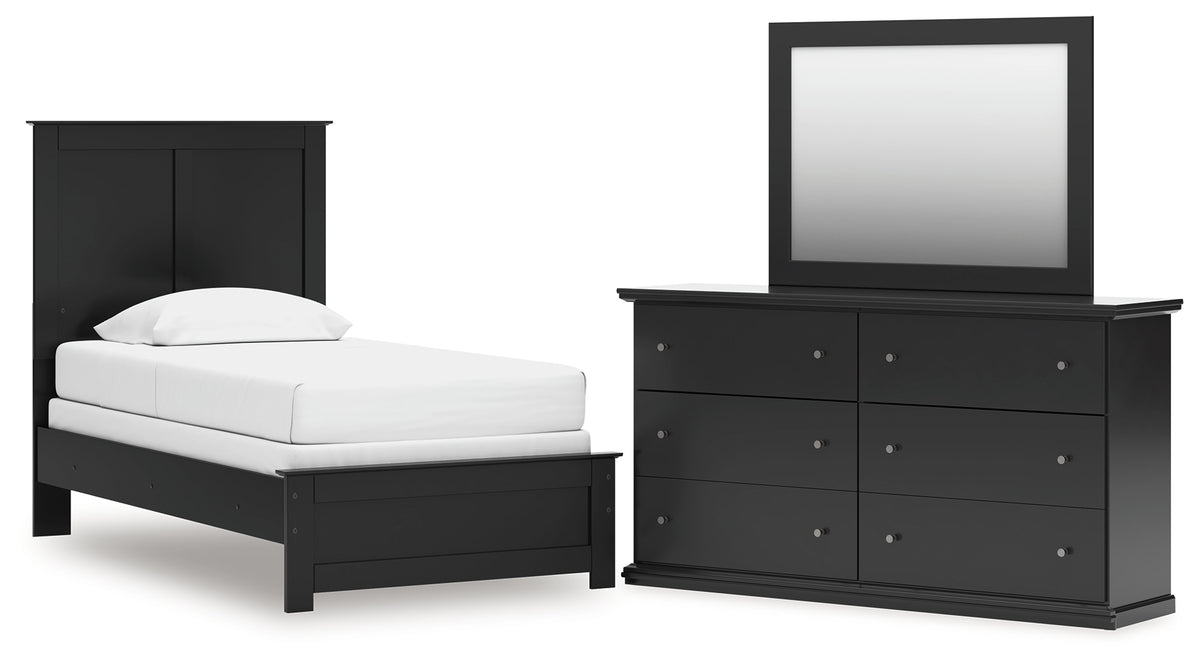 Hoover Furniture Outlet - Ashley Furniture - Maribel Twin Panel Bed, Dresser and Mirror - Twin Panel Bed, Dresser and Mirror - B138B71