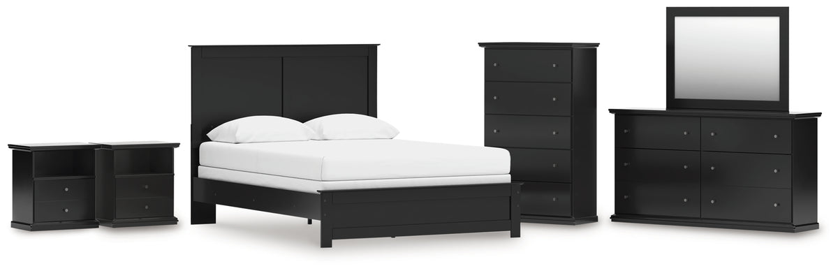 Hoover Furniture Outlet - Ashley Furniture - Maribel Queen Panel Bed, Dresser, Mirror, Chest and 2 Nightstands - Queen Panel Bed, Dresser, Mirror, Chest and 2 Nightstands - B138B76