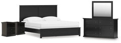 Hoover Furniture Outlet - Ashley Furniture - Maribel King Panel Bed, Dresser, Mirror and 2 Nightstands - King Panel Bed, Dresser, Mirror and 2 Nightstands - B138B70