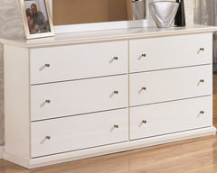 Hoover Furniture Outlet - Ashley Furniture - Bostwick Shoals Dresser - Six Drawer Dresser / White - B139-31