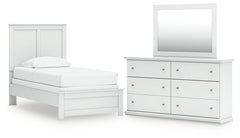 Hoover Furniture Outlet - Ashley Furniture - Bostwick Shoals Twin Panel Bed, Dresser and Mirror - Twin Panel Bed, Dresser and Mirror - B139B70