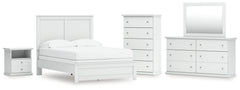 Hoover Furniture Outlet - Ashley Furniture - Bostwick Shoals Full Panel Bed, Dresser, Mirror, Chest, and Nightstand - Full Panel Bed, Dresser, Mirror, Chest, and Nightstand - B139B61