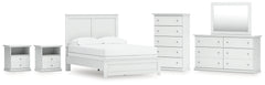 Hoover Furniture Outlet - Ashley Furniture - Bostwick Shoals Full Panel Bed, Dresser, Mirror, Chest, and 2 Nightstands - Full Panel Bed, Dresser, Mirror, Chest, and 2 Nightstands - B139B62