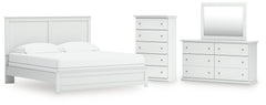 Hoover Furniture Outlet - Ashley Furniture - Bostwick Shoals King Panel Bed, Dresser, Mirror and Chest - King Panel Bed, Dresser, Mirror and Chest - B139B54