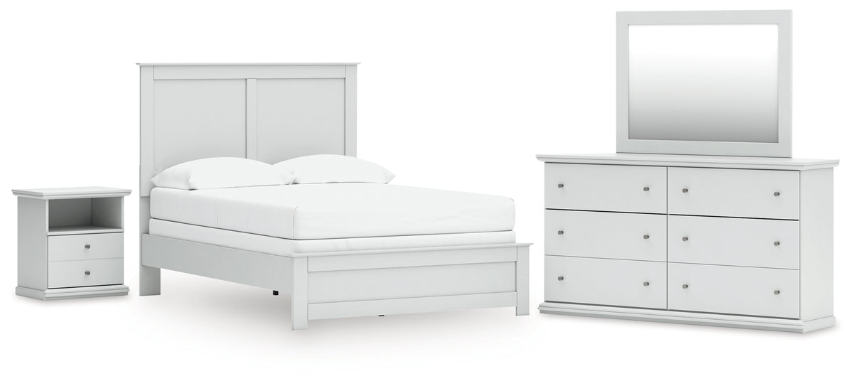 Hoover Furniture Outlet - Ashley Furniture - Bostwick Shoals Full Panel Bed, Dresser, Mirror and Nightstand - Full Panel Bed, Dresser, Mirror and Nightstand - B139B58