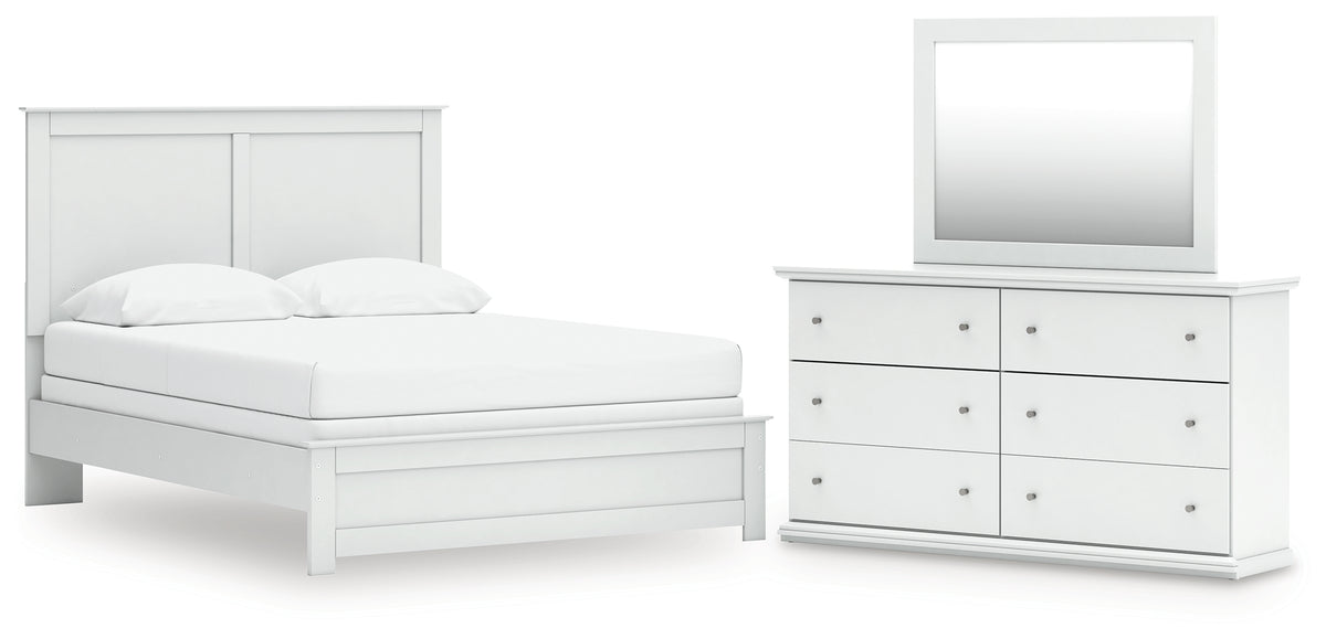 Hoover Furniture Outlet - Ashley Furniture - Bostwick Shoals Queen Panel Bed, Dresser and Mirror - Queen Panel Bed, Dresser and Mirror - B139B69