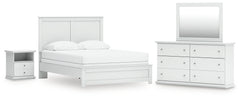 Hoover Furniture Outlet - Ashley Furniture - Bostwick Shoals Queen Panel Bed, Dresser, Mirror and Nightstand - Queen Panel Bed, Dresser, Mirror and Nightstand - B139B55