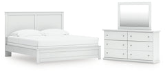 Hoover Furniture Outlet - Ashley Furniture - Bostwick Shoals King Panel Bed, Dresser and Mirror - King Panel Bed, Dresser and Mirror - B139B67