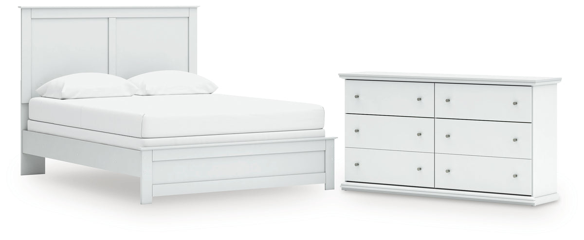 Hoover Furniture Outlet - Ashley Furniture - Bostwick Shoals Queen Panel Bed and Dresser - Queen Panel Bed and Dresser - B139B56