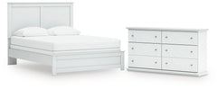 Hoover Furniture Outlet - Ashley Furniture - Bostwick Shoals Queen Panel Bed and Dresser - Queen Panel Bed and Dresser - B139B56