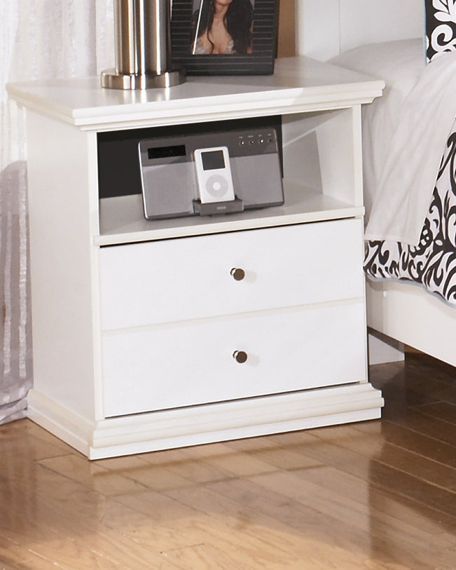 Hoover Furniture Outlet - Ashley Furniture - Bostwick Shoals Nightstand - One Drawer Night Stand / White - B139-91