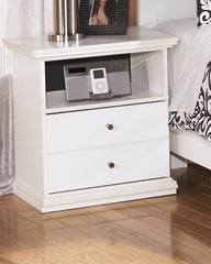 Hoover Furniture Outlet - Ashley Furniture - Bostwick Shoals Nightstand - One Drawer Night Stand / White - B139-91
