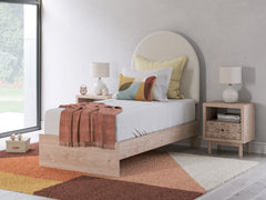 Hoover Furniture Outlet - Ashley Furniture - Arloster Twin Upholstered Panel Bed - Twin Upholstered Panel Bed - PCB1566B2