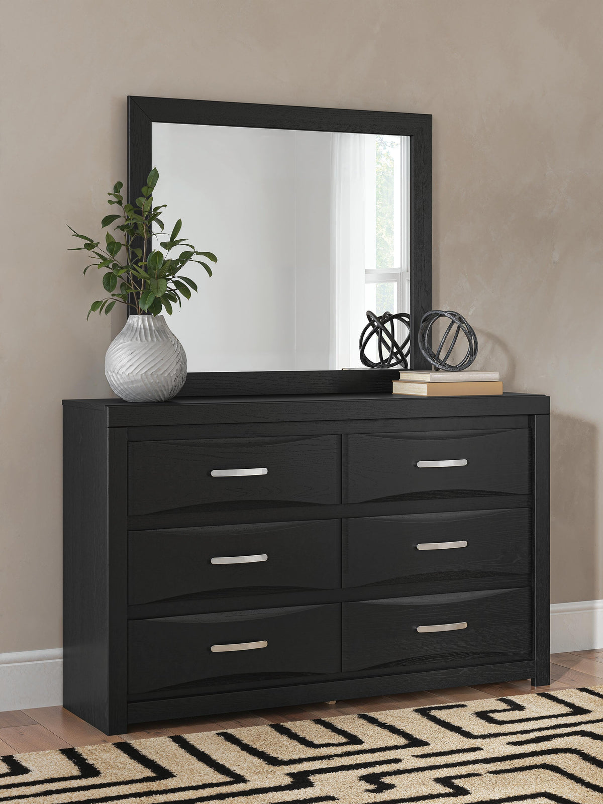 Hoover Furniture Outlet - Ashley Furniture - Stabotta Dresser and Mirror - Dresser and Mirror - PCB1755B1