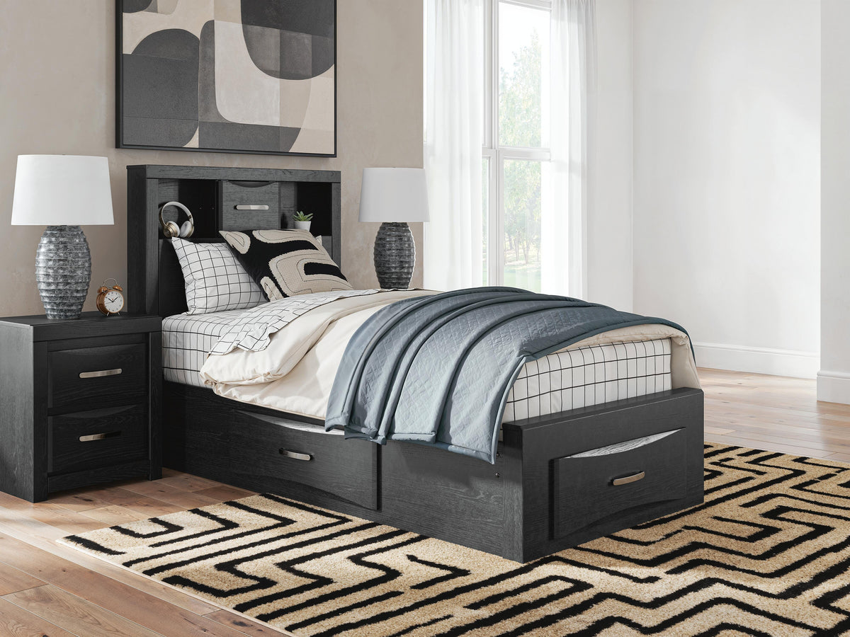 Hoover Furniture Outlet - Ashley Furniture - Stabotta Twin Bookcase Storage Bed - Twin Bookcase Storage Bed - PCB1755B14