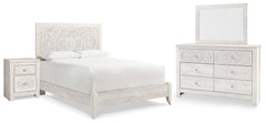 Hoover Furniture Outlet - Ashley Furniture - Paxberry Queen Panel Bed, Dresser, Mirror and Nightstand - Queen Panel Bed, Dresser, Mirror and Nightstand - B181B16
