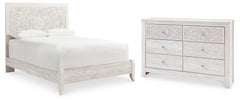 Hoover Furniture Outlet - Ashley Furniture - Paxberry Queen Panel Bed and Dresser - Queen Panel Bed and Dresser / Whitewash - B181B19