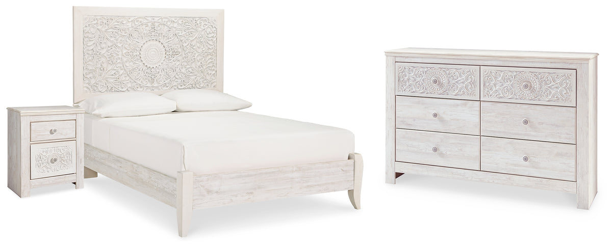 Hoover Furniture Outlet - Ashley Furniture - Paxberry Full Panel Bed, Dresser and Nightstand - Full Panel Bed, Dresser and Nightstand - B181B23
