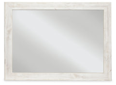 Hoover Furniture Outlet - Ashley Furniture - Paxberry Bedroom Mirror - Bedroom Mirror / Whitewash - B181-36