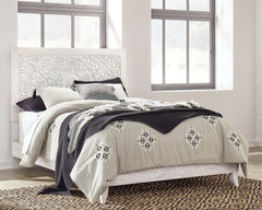 Hoover Furniture Outlet - Ashley Furniture - Paxberry Queen Panel Bed - Queen Panel Bed / Whitewash - B181B6
