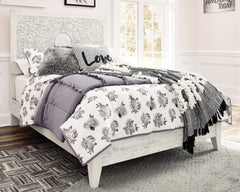 Hoover Furniture Outlet - Ashley Furniture - Paxberry Full Panel Bed - Full Panel Bed / Whitewash - B181B2