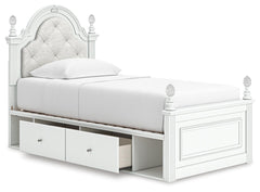 Kozlani Twin Upholstered Panel Bed with Storage