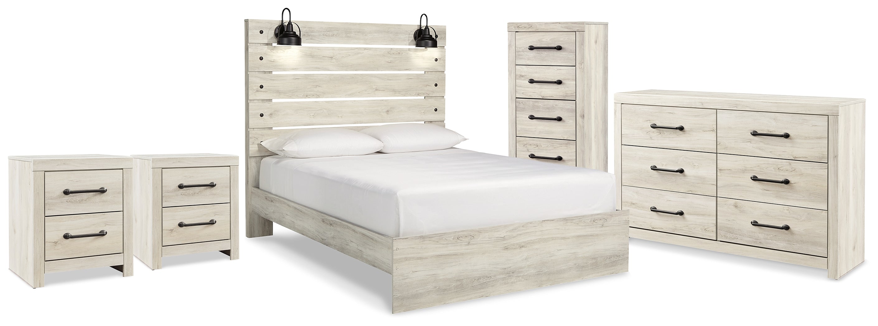 Hoover Furniture Outlet - Ashley Furniture - Cambeck Queen Panel Storage Bed, Dresser, Chest and 2 Nightstands - Queen Panel Storage Bed, Dresser, Chest and 2 Nightstands - B192B120