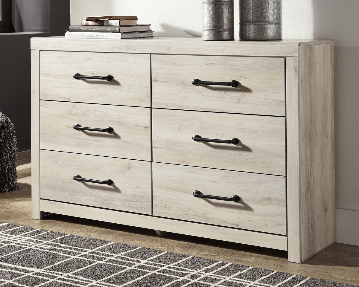 Hoover Furniture Outlet - Ashley Furniture - Cambeck Dresser - Six Drawer Dresser / Whitewash - B192-31