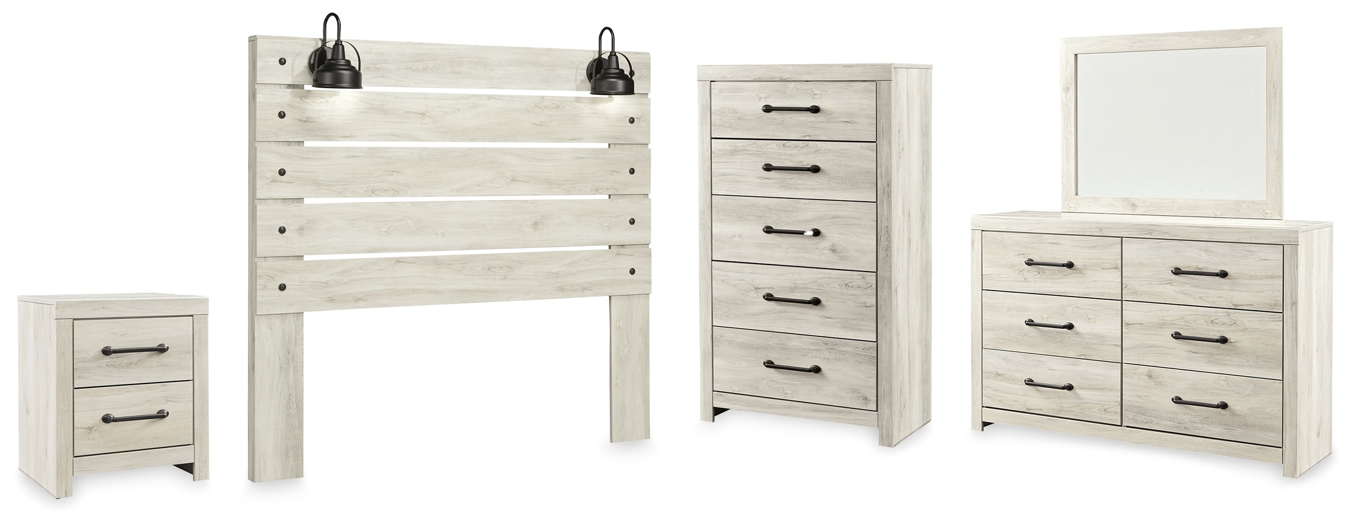 Hoover Furniture Outlet - Ashley Furniture - Cambeck Queen Panel Headboard, Dresser, Mirror, Chest and Nightstand - Queen Panel Headboard, Dresser, Mirror, Chest and Nightstand - B192B133