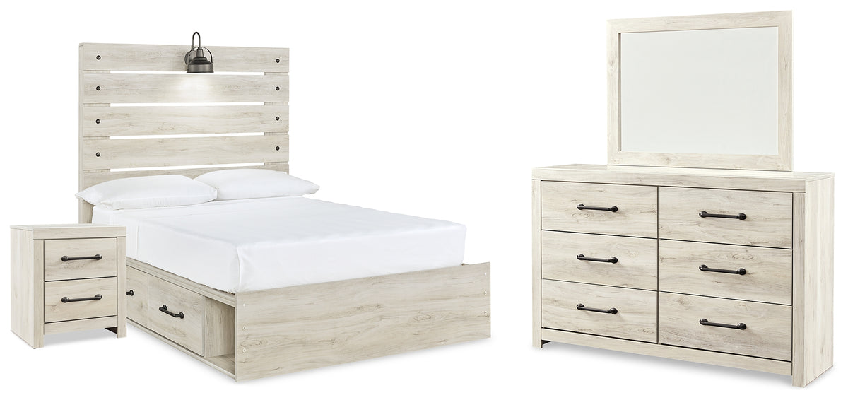 Hoover Furniture Outlet - Ashley Furniture - Cambeck Full Panel Bed with Storage, Dresser, Mirror and Nightstand - Full Panel Bed with Storage, Dresser, Mirror and Nightstand - B192B116
