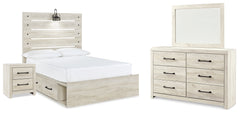 Hoover Furniture Outlet - Ashley Furniture - Cambeck Full Panel Bed with Storage, Dresser, Mirror and Nightstand - Full Panel Bed with Storage, Dresser, Mirror and Nightstand - B192B116