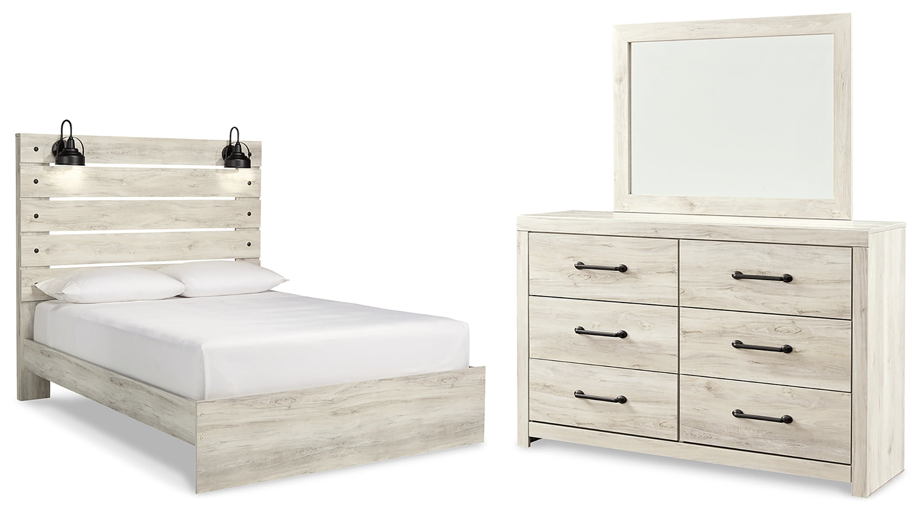 Hoover Furniture Outlet - Ashley Furniture - Cambeck Queen Panel Bed, Dresser and Mirror - Queen Panel Bed, Dresser and Mirror - B192B22