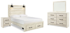 Hoover Furniture Outlet - Ashley Furniture - Cambeck Queen Panel Storage Bed, Dresser, Mirror and Nightstand - Queen Panel Storage Bed, Dresser, Mirror and Nightstand - B192B74