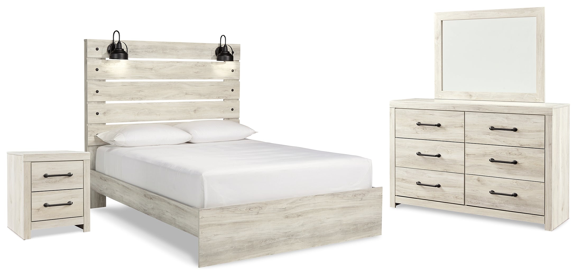 Hoover Furniture Outlet - Ashley Furniture - Cambeck Queen Panel Bed, Dresser, Mirror and Nightstand - Queen Panel Bed, Dresser, Mirror and Nightstand - B192B55
