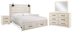 Hoover Furniture Outlet - Ashley Furniture - Cambeck King Storage Bed, Dresser, Mirror and 2 Nightstands - King Storage Bed, Dresser, Mirror and 2 Nightstands - B192B92