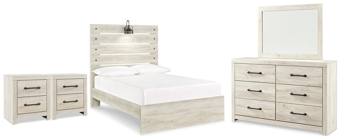 Hoover Furniture Outlet - Ashley Furniture - Cambeck Full Panel Bed, Dresser, Mirror and 2 Nightstands - Full Panel Bed, Dresser, Mirror and 2 Nightstands - B192B143