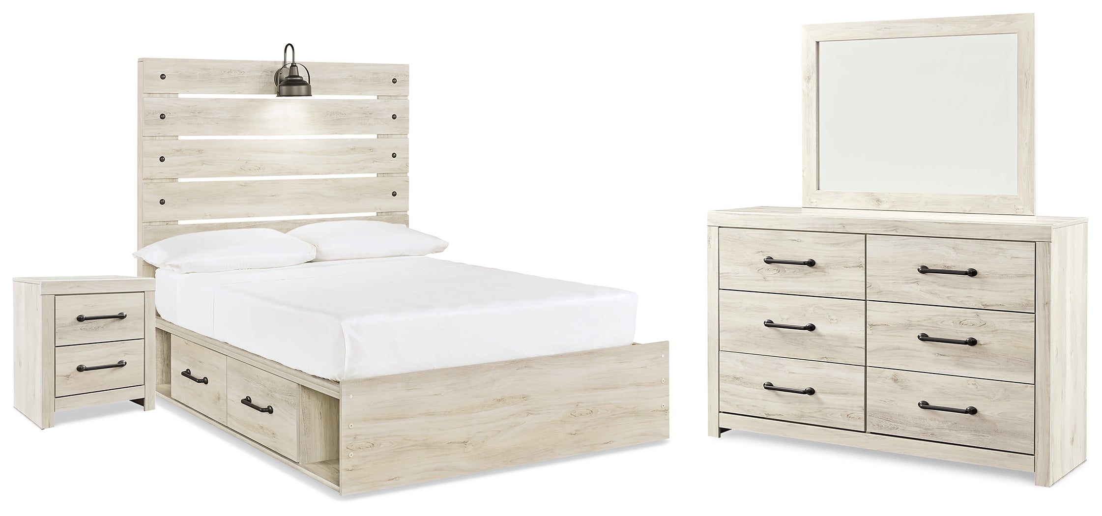 Hoover Furniture Outlet - Ashley Furniture - Cambeck Full Panel Storage Bed, Dresser, Mirror and Nightstand - Full Panel Storage Bed, Dresser, Mirror and Nightstand - B192B89
