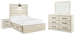 Hoover Furniture Outlet - Ashley Furniture - Cambeck Full Panel Storage Bed, Dresser, Mirror and Nightstand - Full Panel Storage Bed, Dresser, Mirror and Nightstand - B192B89