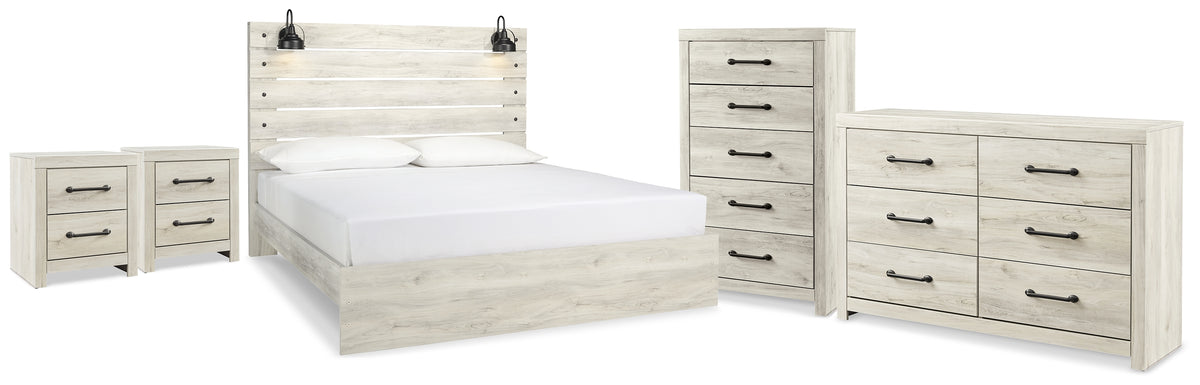 Hoover Furniture Outlet - Ashley Furniture - Cambeck King Panel Bed, Dresser, Chest and 2 Nightstands - King Panel Bed, Dresser, Chest and 2 Nightstands - B192B112