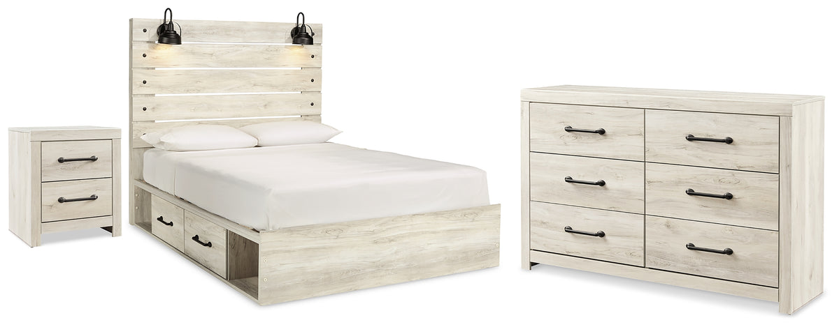 Hoover Furniture Outlet - Ashley Furniture - Cambeck Queen Panel Bed with Storage, Dresser and Nightstand - Queen Panel Bed with Storage, Dresser and Nightstand - B192B131