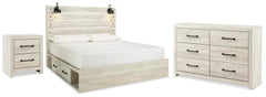 Hoover Furniture Outlet - Ashley Furniture - Cambeck King Panel Storage Bed, Dresser and Nightstand - King Panel Storage Bed, Dresser and Nightstand - B192B139