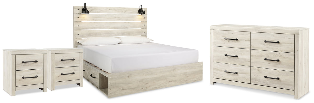 Hoover Furniture Outlet - Ashley Furniture - Cambeck King Panel Storage Bed, Dresser and 2 Nightstands - King Panel Storage Bed, Dresser and 2 Nightstands - B192B118