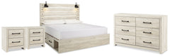 Hoover Furniture Outlet - Ashley Furniture - Cambeck King Panel Storage Bed, Dresser and 2 Nightstands - King Panel Storage Bed, Dresser and 2 Nightstands - B192B118
