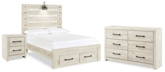 Hoover Furniture Outlet - Ashley Furniture - Cambeck Full Panel Bed, Dresser and Nightstand - Full Panel Bed, Dresser and Nightstand - B192B134