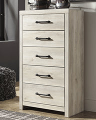 Hoover Furniture Outlet - Ashley Furniture - Cambeck Chest of Drawers - Five Drawer Chest / Whitewash - B192-46