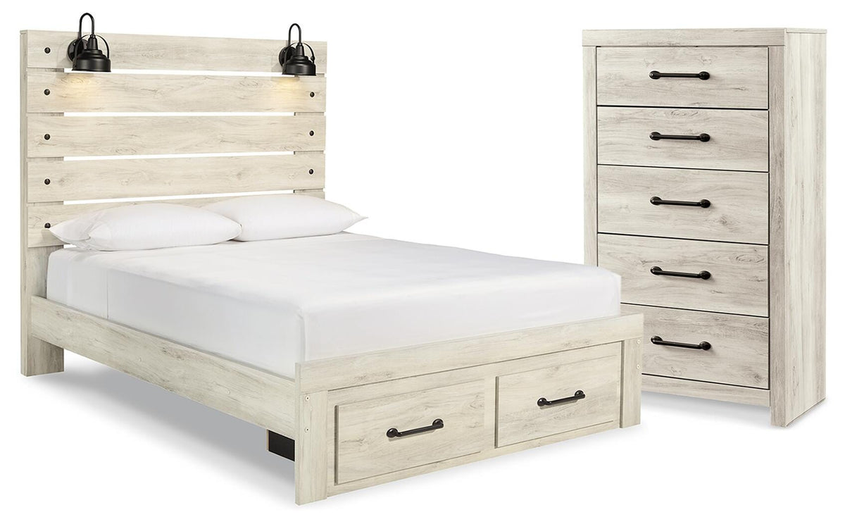 Hoover Furniture Outlet - Ashley Furniture - Cambeck Queen Panel Storage Bed and Chest - Queen Panel Storage Bed and Chest - B192B142