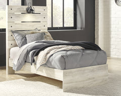 Hoover Furniture Outlet - Ashley Furniture - Cambeck Twin Panel Bed - Twin Panel Bed / Whitewash - B192B2