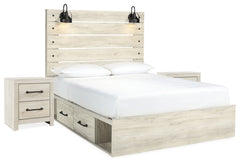 Hoover Furniture Outlet - Ashley Furniture - Cambeck Queen Panel Storage Bed and 2 Nightstands - Queen Panel Storage Bed and 2 Nightstands - B192B135