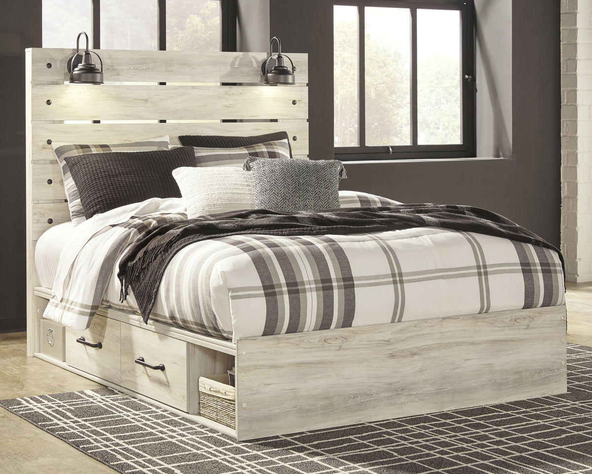 Hoover Furniture Outlet - Ashley Furniture - Cambeck Queen Panel Bed with 2 Storage Drawers - Queen Panel Bed with 2 Storage Drawers - B192B17